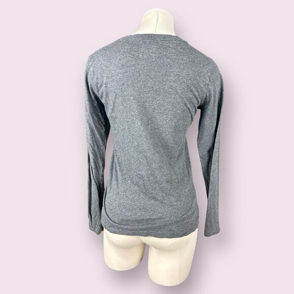 One Woman Army Breast Cancer Fighter Long Sleeve Grey Crewneck Tee | Medium - Picture 2 of 3